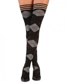 Kixies Kimmie Argyle Thigh High Tights Argyle B