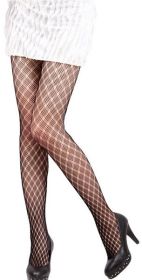 Blancho LZSA013-1 Sexy Black Sheer Plaid Stocking